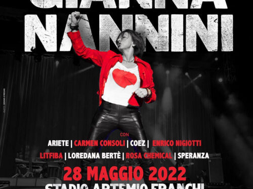 Gianna Nannini: sul palco il 28 maggio allo Stadio Artemio Franchi di Firenze, biglietti disponibili su Ticketone
