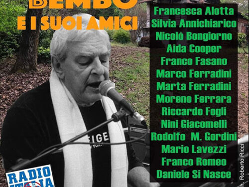 Venerdì 1° luglio 2022, alle ore 18.30, in occasione del 40° anniversario dalla pubblicazione del brano “Amico è” di Dario Baldan Bembo, grande appuntamento a Maggiora (NO), con tanti ospiti