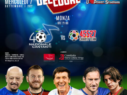 La partita del Cuore è in programma all’U-Power Stadium di Monza: Mercoledì 7 settembre 2022, in diretta su RAI DUE alle ore 21.15