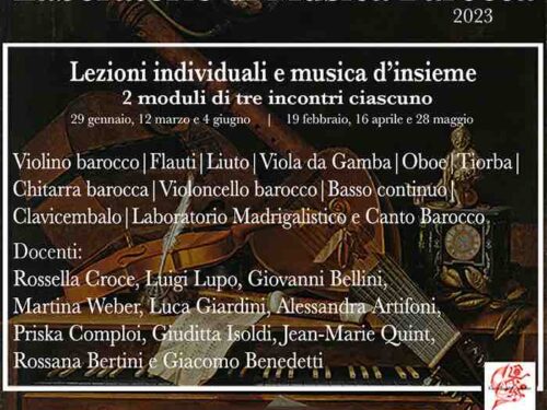 LABORATORIO DI MUSICA BAROCCA AL CENTRO STUDI MUSICA & ARTE DI FIRENZE