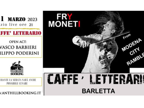 Vasco Barbieri: sabato 11 marzo live a Barletta in apertura a Fry Moneti dei Modena City Ramblers