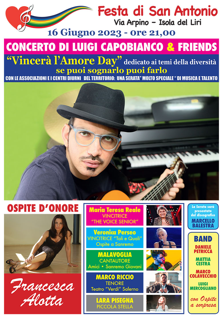Venerdì 16 giugno 4 importanti avvenimenti per Luigi Capobianco, cantautore e musicista