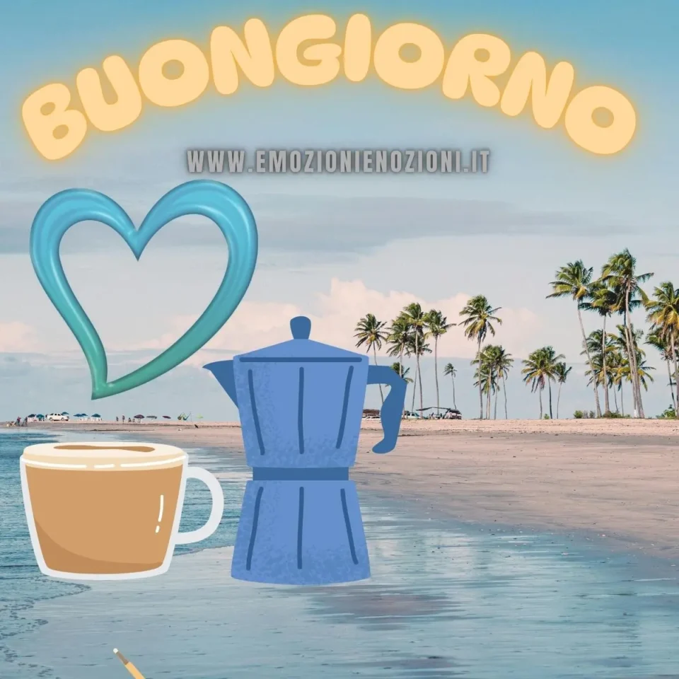 Buon lunedì 9 marzo 2026 caffè e cuori