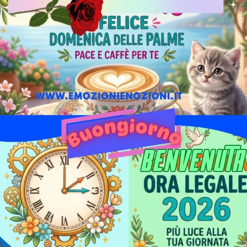 Buona Domenica delle Palme 29 Marzo 2026